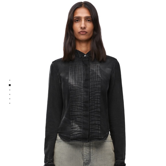 Loewe Pleated Shirt in Denim It36 - Picture 2 of 7